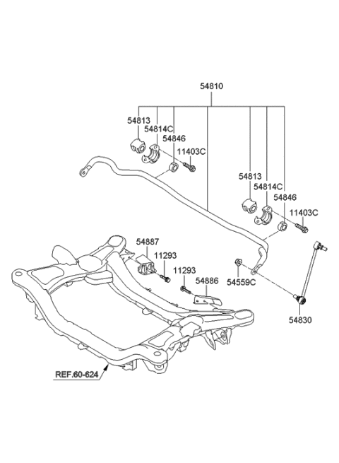 2013 Hyundai Genesis Coupe Front Stabilizer Bar Diagram