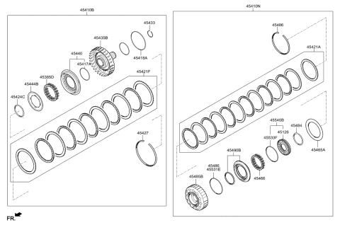 2013 Hyundai Genesis Coupe Spring-35R Clutch Return Diagram for 45466-4F000