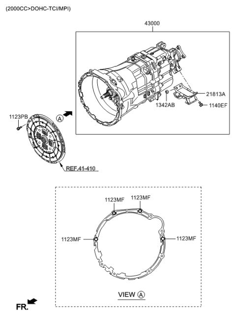 2014 Hyundai Genesis Coupe Transaxle Assy-Manual Diagram 1