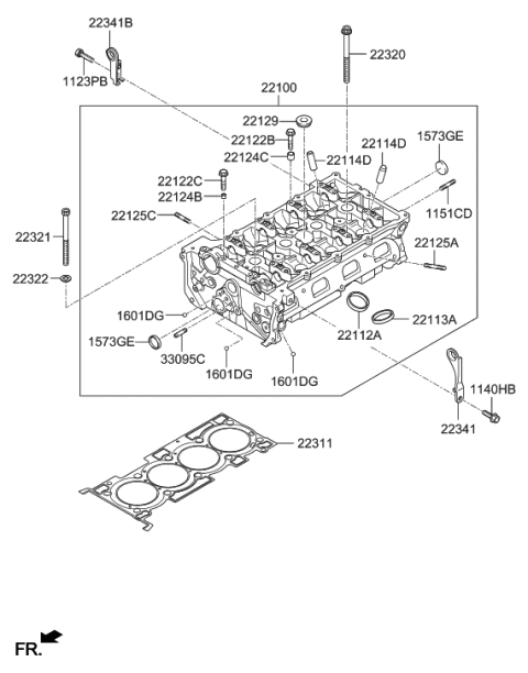 2015 Hyundai Genesis Coupe Cylinder Head Diagram 1