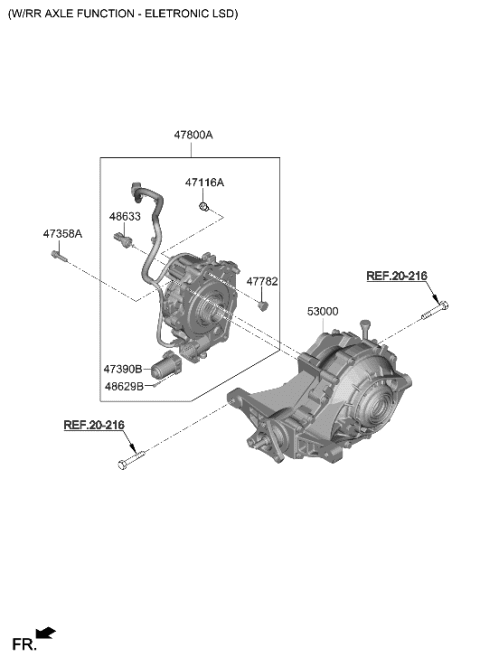 2023 Hyundai Genesis GV70 Rear Differential Diagram 3