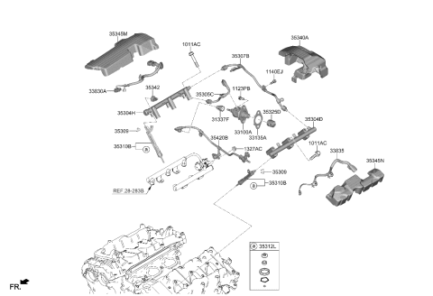 2022 Hyundai Genesis GV70 Throttle Body & Injector Diagram 2