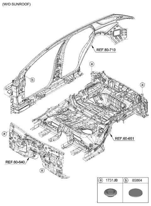 2022 Hyundai Genesis GV70 Sunroof Diagram 2