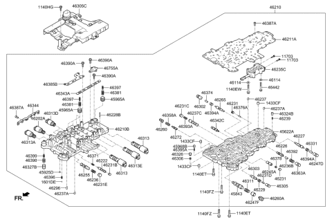 2022 Hyundai Genesis GV70 Transmission Valve Body Diagram 1