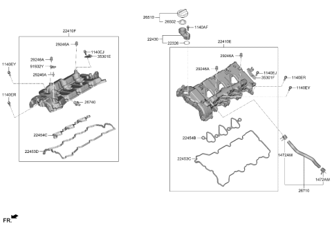 2023 Hyundai Genesis GV70 Rocker Cover Diagram 3