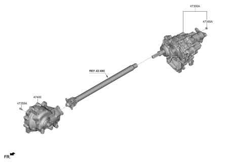 2023 Hyundai Genesis GV70 Transfer Assy Diagram 1