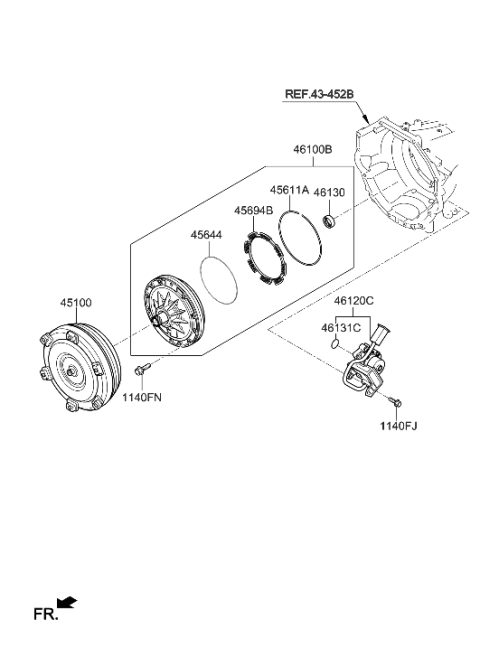 2022 Hyundai Genesis GV70 Oil Pump & TQ/Conv-Auto Diagram 2