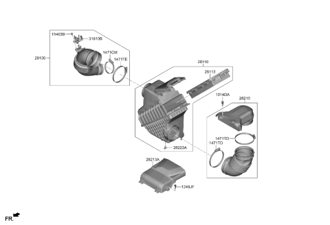 2023 Hyundai Genesis GV70 Air Cleaner Diagram 1