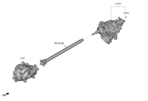 2023 Hyundai Genesis GV70 Transfer Assy Diagram 4