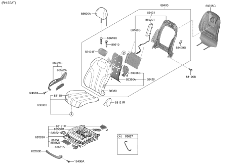 2023 Hyundai Genesis GV70 Front Seat Diagram 1