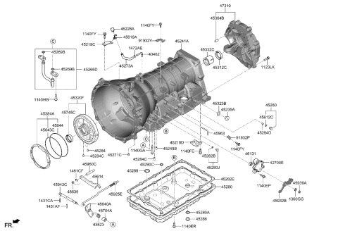 2023 Hyundai Genesis GV70 Auto Transmission Case Diagram 1