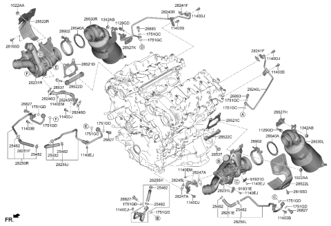 2023 Hyundai Genesis GV70 Exhaust Manifold Diagram 1