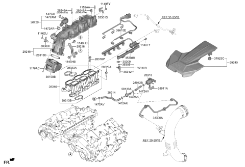 2022 Hyundai Genesis GV70 Intake Manifold Diagram 2
