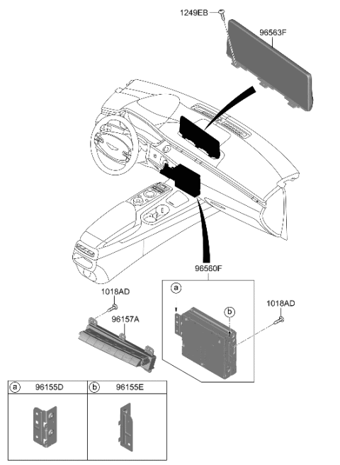 2023 Hyundai Genesis GV70 BRACKET-SET MTG,LH Diagram for 96175-AR000