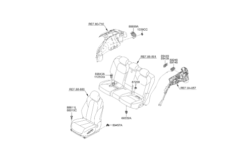 2023 Hyundai Genesis GV70 LEVER ASSY-SEAT BACK FOLDING,L Diagram for 894B0-AR000-NNB