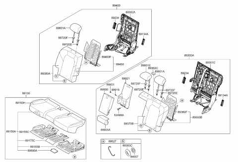 2022 Hyundai Genesis GV70 2nd Seat Diagram