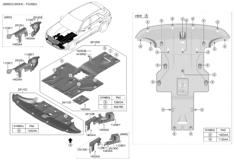 2023 Hyundai Genesis GV70 Under Cover Diagram 2