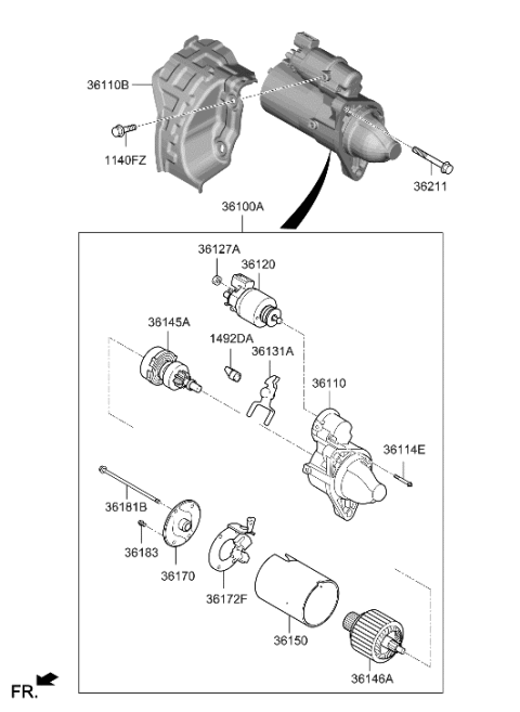 2023 Hyundai Genesis GV70 Starter Diagram 2