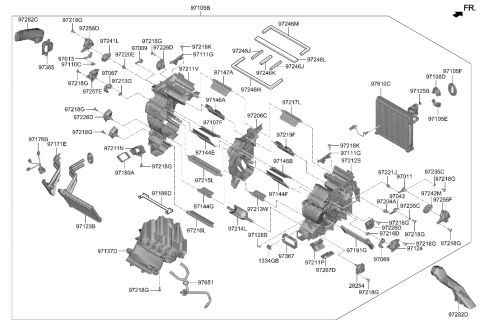 2022 Hyundai Genesis GV70 Heater System-Heater & Blower Diagram 1