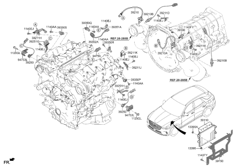 2022 Hyundai Genesis GV70 Electronic Control Diagram 2