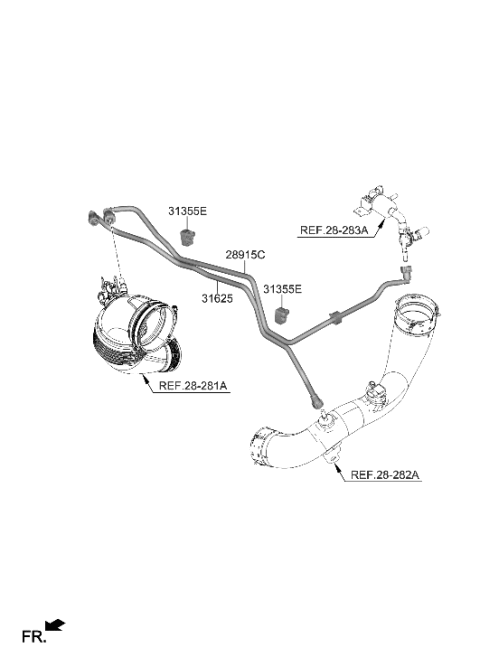 2023 Hyundai Genesis GV70 Fuel Line Diagram 2
