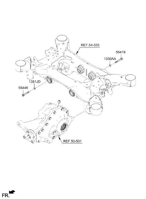 2023 Hyundai Genesis GV70 Engine & Transaxle Mounting Diagram 2