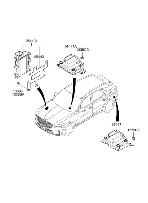 2023 Hyundai Genesis GV70 Transmission Control Unit Diagram