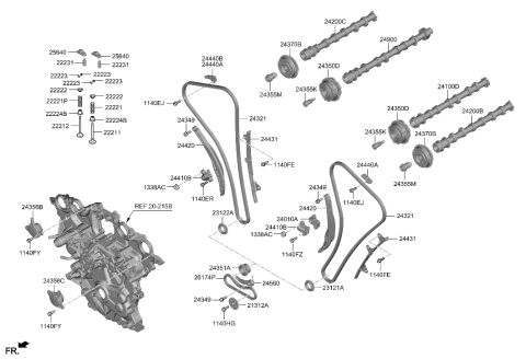 2023 Hyundai Genesis GV70 Camshaft & Valve Diagram 3