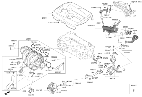 2021 Hyundai Elantra O-Ring Diagram for 25623-2E000