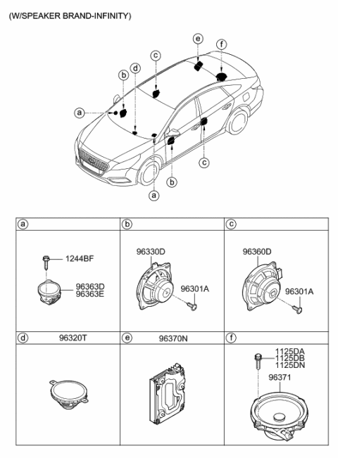 2017 Hyundai Sonata Hybrid Speaker Diagram 3