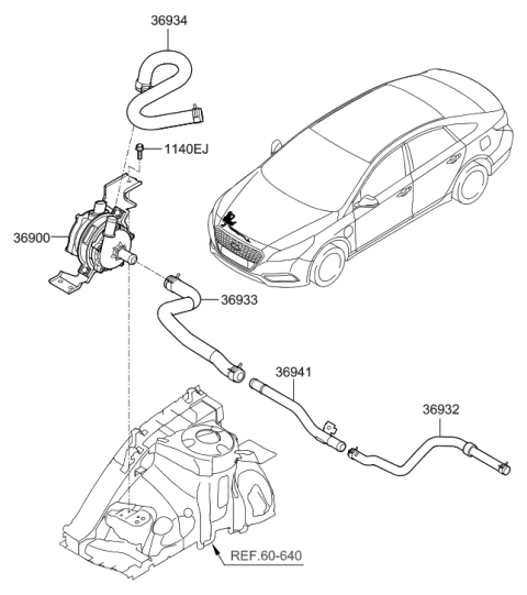 2017 Hyundai Sonata Hybrid Electronic Control Diagram 2