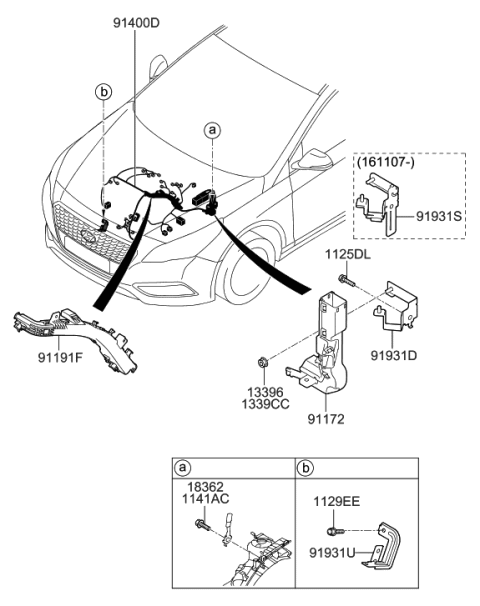 2021 Hyundai Elantra Wiring Assembly-Control Diagram for 91400-E6010