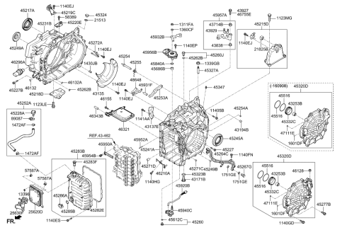 2016 Hyundai Sonata Hybrid Stud Diagram for 45327-3D000