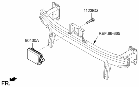 2021 Hyundai Elantra Unit Assembly-Smart Cruise Control Diagram for 96401-E6000