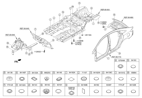 2017 Hyundai Sonata Hybrid Isolation Pad & Plug Diagram 1