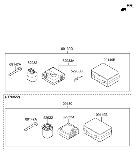 2016 Hyundai Sonata Hybrid Case-Mobility Kit Diagram for 09149-E6000