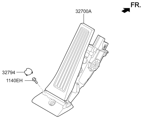 2017 Hyundai Sonata Hybrid Accelerator Pedal Diagram