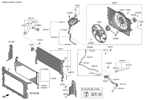 2020 Hyundai Elantra Korean made Engine Cooling System Diagram 2