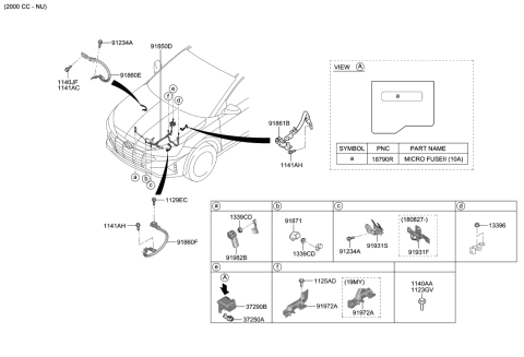 2023 Hyundai Genesis Electrified GV70 Battery Terminal Diagram for 91982-C7020