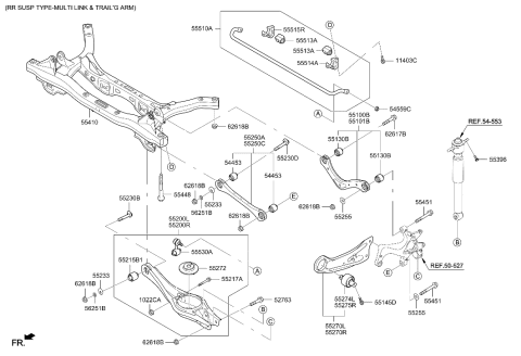 2020 Hyundai Elantra Korean made Rear Suspension Control Arm Diagram 1
