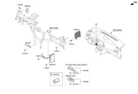 2023 Hyundai Genesis Electrified GV70 Sw Assembly-Button Start Diagram for 93502-F2500-SSH