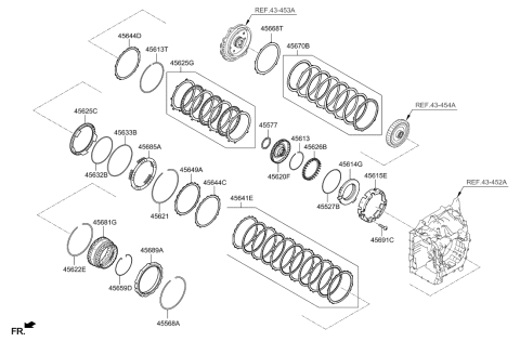 2020 Hyundai Elantra Korean made Transaxle Brake-Auto Diagram 1