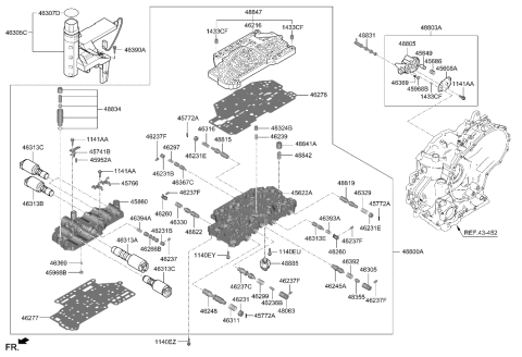 2020 Hyundai Elantra Korean made Transmission Valve Body Diagram 2