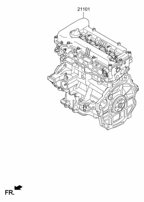 2020 Hyundai Elantra Korean made Sub Engine Diagram 1