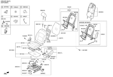 2023 Hyundai Genesis Electrified GV70 Headrest Assembly-Front Seat Diagram for 88700-F2000-SVS