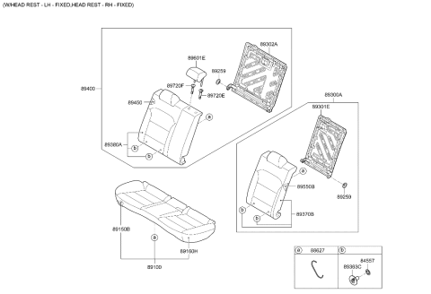2020 Hyundai Elantra Korean made 2nd Seat Diagram 2