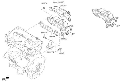 2023 Hyundai Genesis Electrified GV70 Stay-Exhaust Manifold Diagram for 28961-2E200