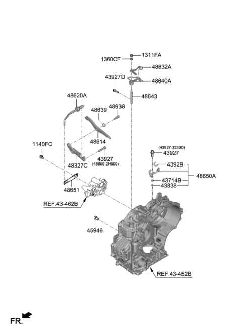 2020 Hyundai Elantra Korean made Transaxle Brake-Auto Diagram 2