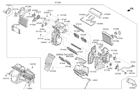2019 Hyundai Elantra Core & Seal Assembly-Heater Diagram for 97138-F2DA0