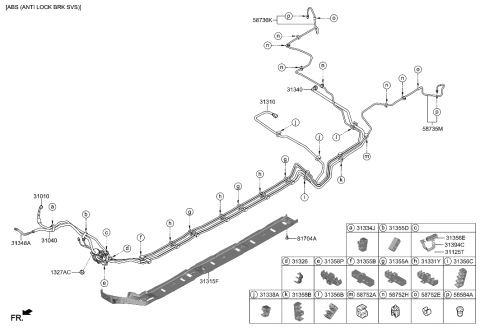 2020 Hyundai Elantra Korean made Fuel Line Diagram 2
